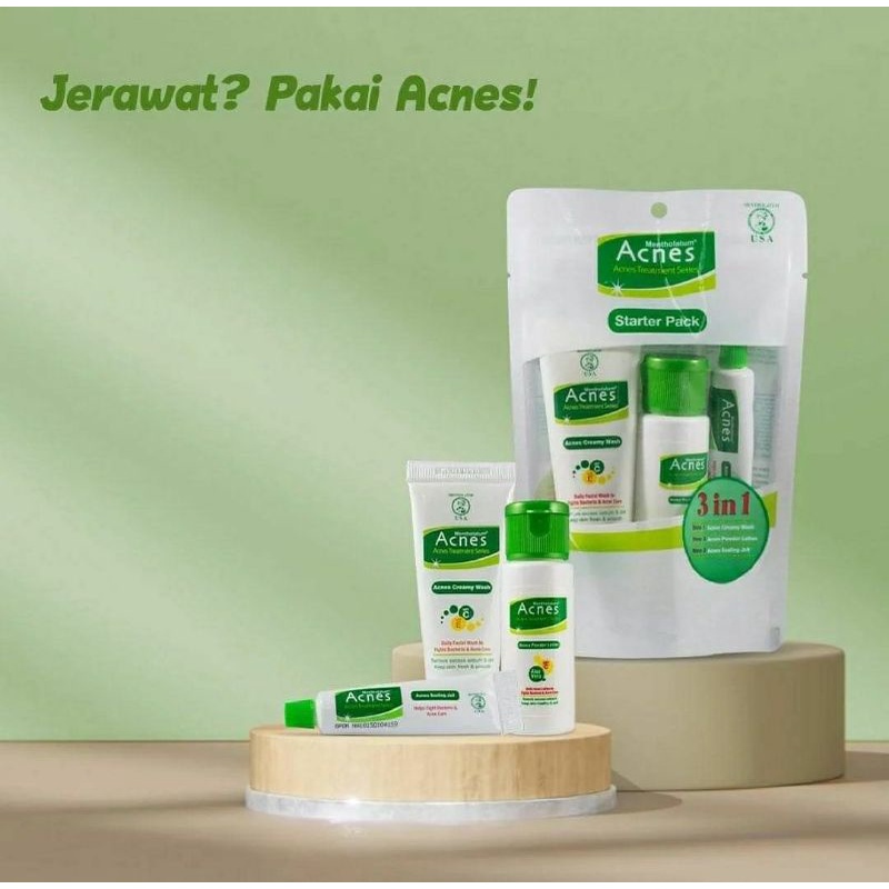 Acnes Treatment Series Starter Pack 3in1 - Paket Perawatan Jerawat