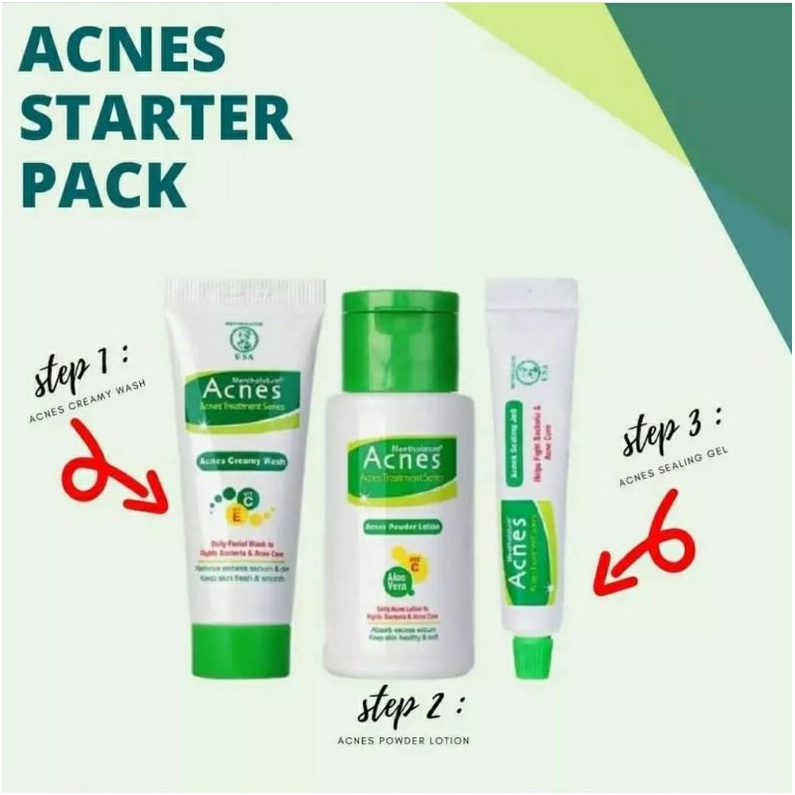 Acnes Treatment Series Starter Pack 3in1 - Paket Perawatan Jerawat
