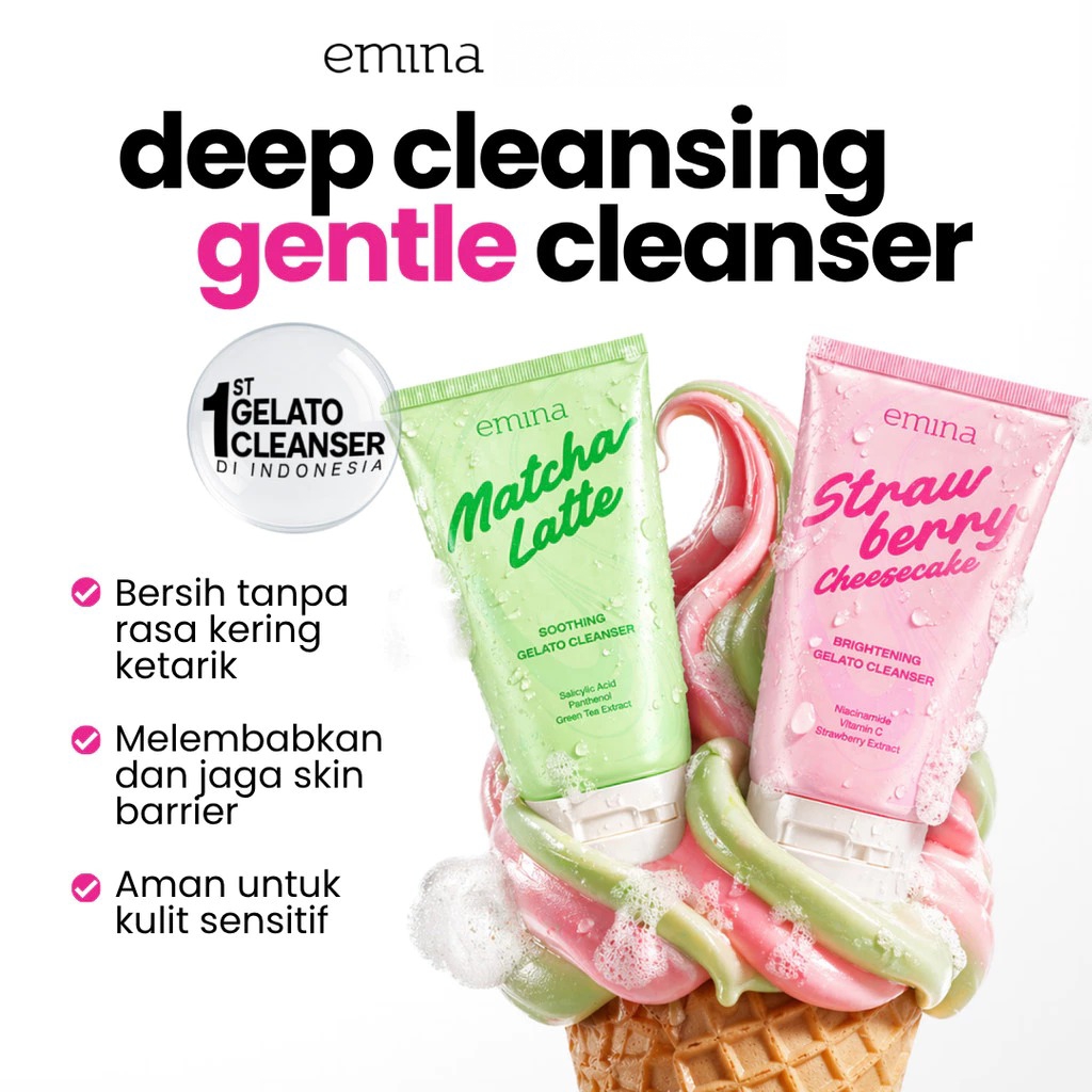 Emina Gelato Cleanser Series 100ml - Matcha Latte (Soothing)