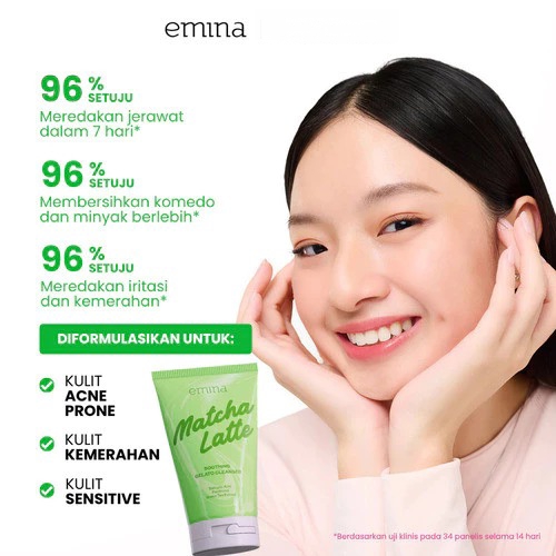Emina Gelato Cleanser Series 100ml - Matcha Latte (Soothing)