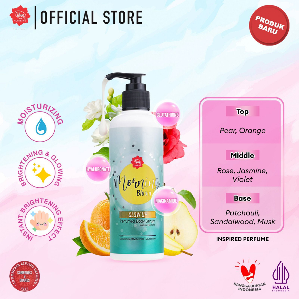 Viva Instant Brightening Perfumed Body Serum 230ml - Morning Bloom Viva Instant Brightening Perfumed Body Serum 230ml - Morning Bloom