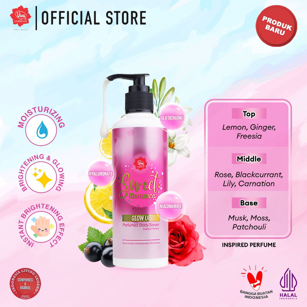 Viva Instant Brightening Perfumed Body Serum 230ml - Sweet Romance Viva Instant Brightening Perfumed Body Serum 230ml - Sweet Romance