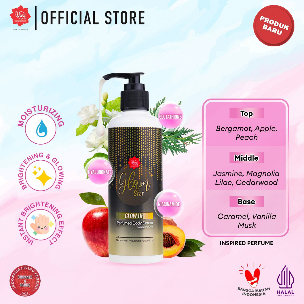 Viva Instant Brightening Perfumed Body Serum 230ml - Glam Star Viva Instant Brightening Perfumed Body Serum 230ml - Glam Star