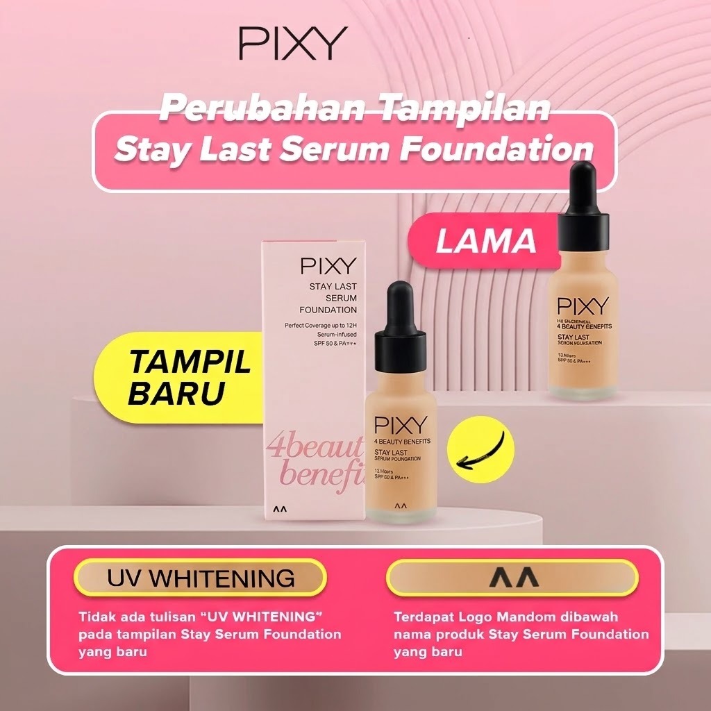Pixy UV Whitening 4 Beauty Benefit Stay Last Serum Foundation - 04 Golden Tan