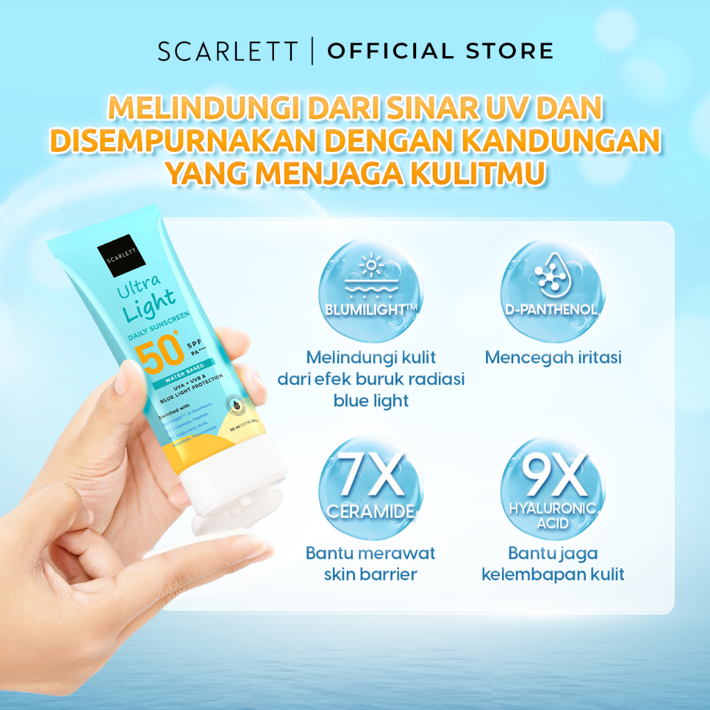 SCARLETT Ultra Light Daily Sunscreen SPF50+ PA++++ 50ml