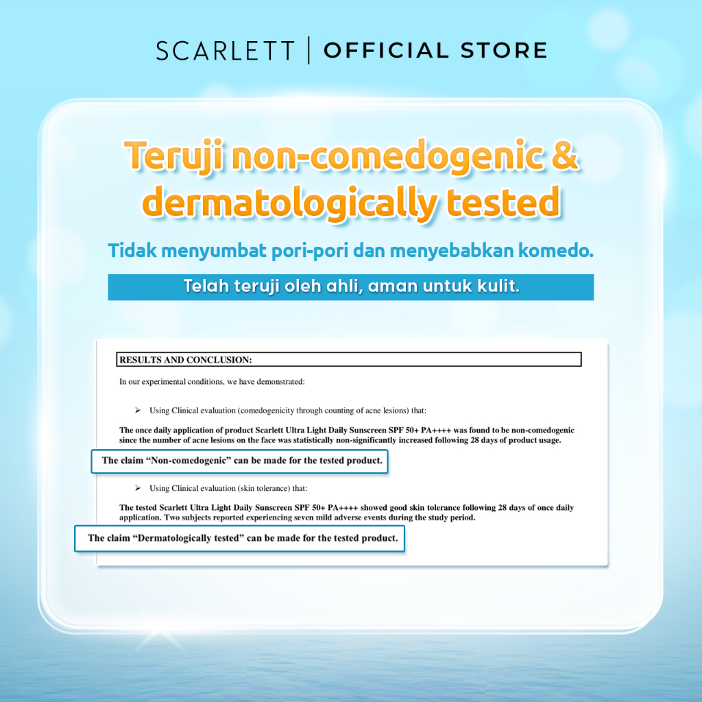 SCARLETT Ultra Light Daily Sunscreen SPF50+ PA++++ 50ml