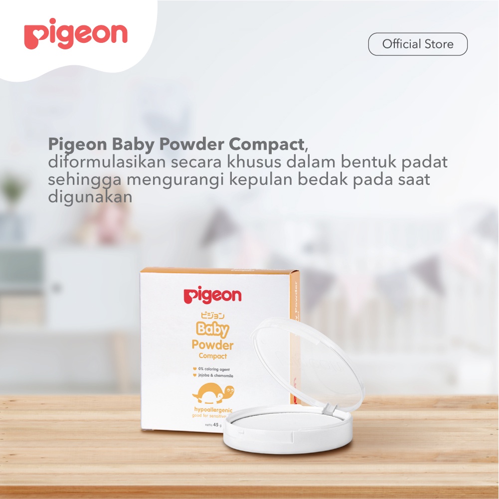 Pigeon Baby Compact Powder REFILL + Puff - Cake Chamomile 45gr
