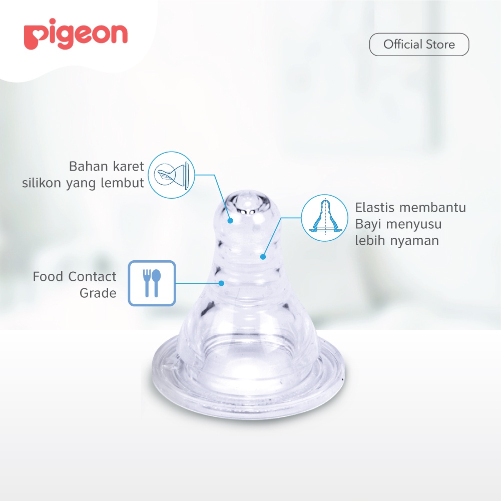 Pigeon Baby Bottle - W/S Type Silicone Nipple 50ml Burung Rangkok (Umur 0+ Bulan) Botol Susu Bayi