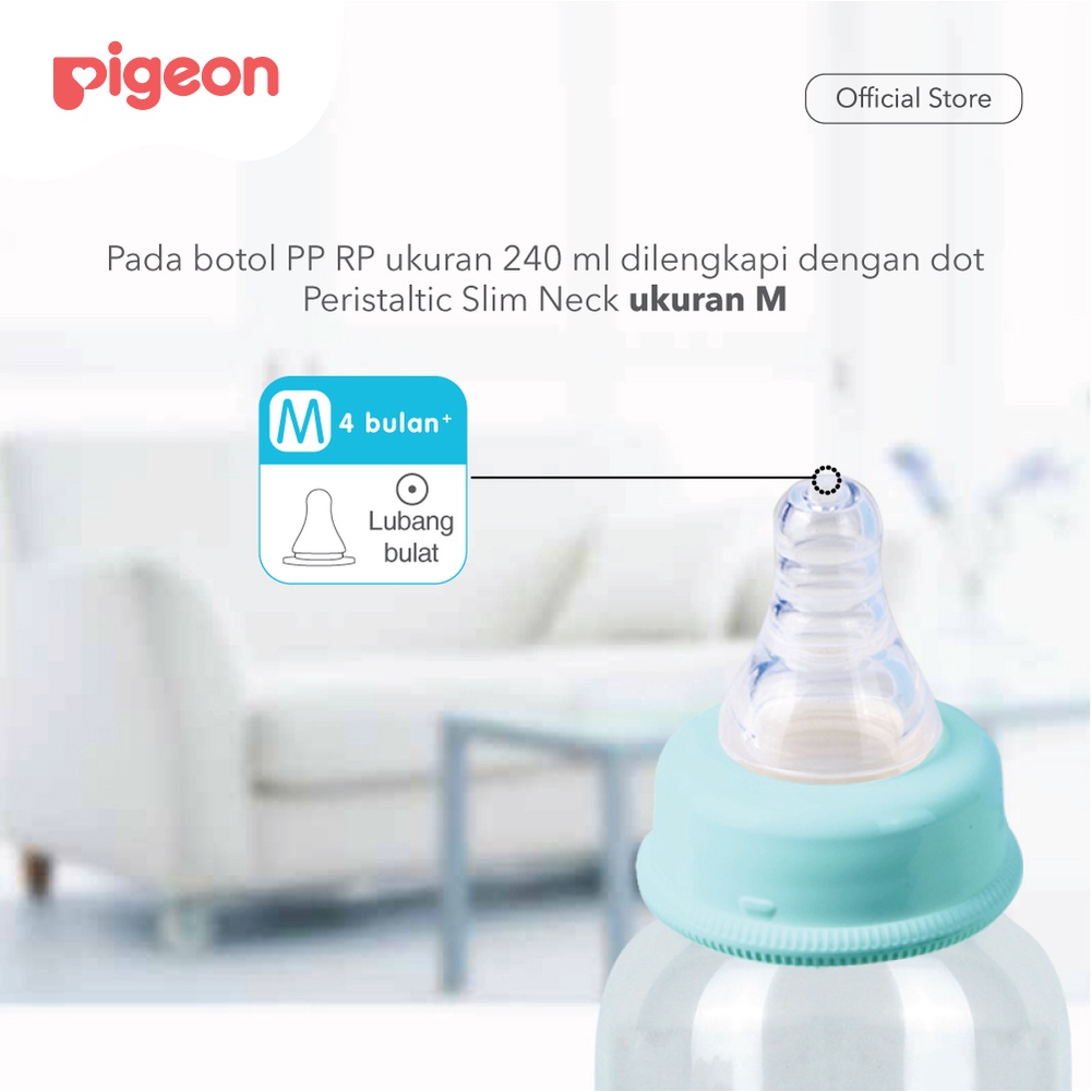 Pigeon Baby Bottle - W/S Type Silicone Nipple 240ml Orang Utan (Umur 4+ Bulan) Botol Susu Bayi