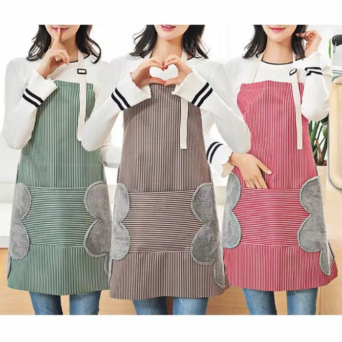 Celemek Masak Premium Bahan Oxford (Cooking Apron)