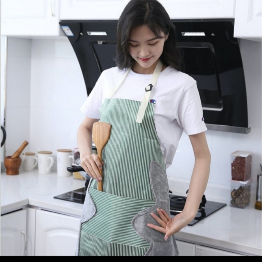 Celemek Masak Premium Bahan Oxford (Cooking Apron)