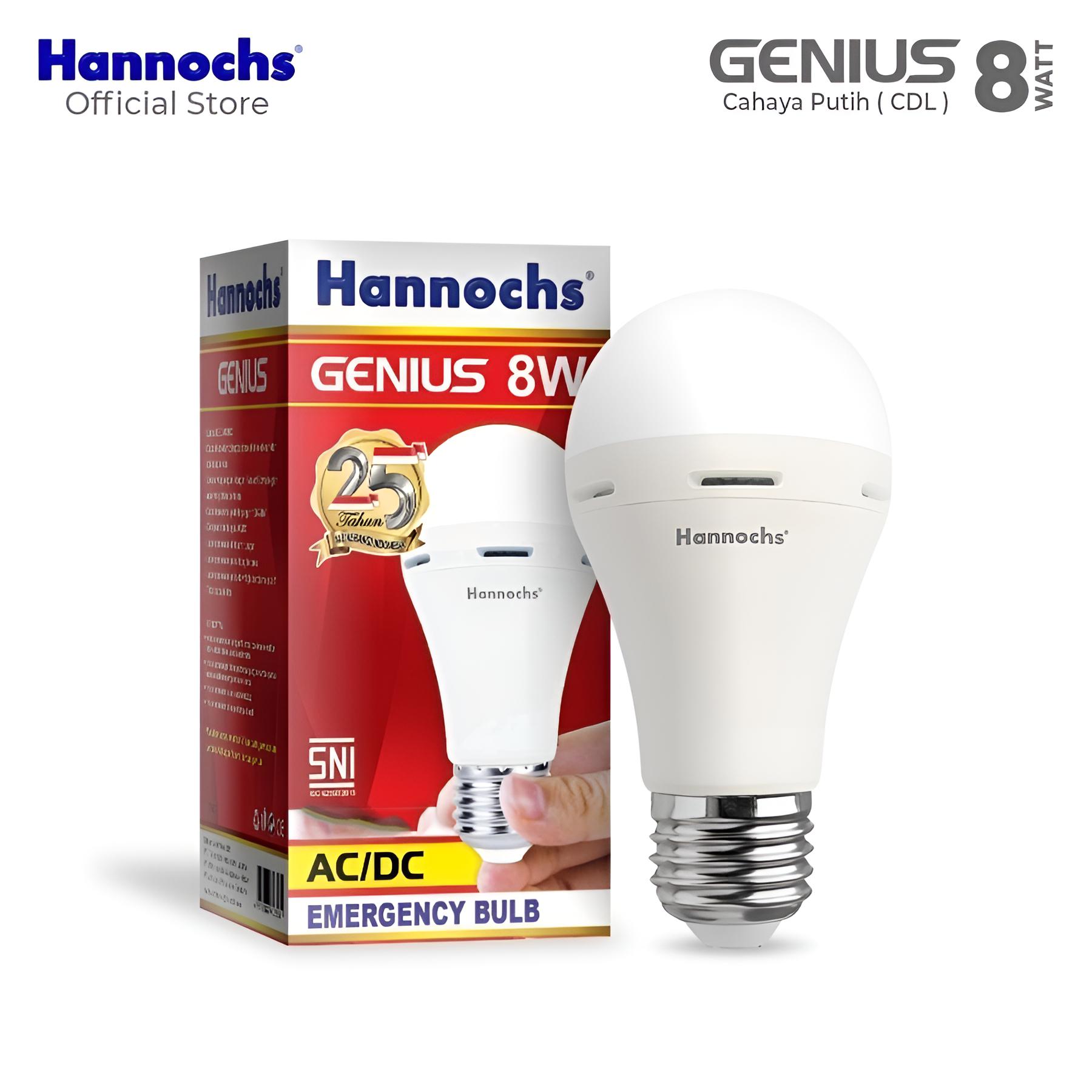 Hannochs Genius Emergency Bohlam LED CDL 8 Watt (8W) Hannochs Genius Emergency Bohlam LED CDL 8 Watt (8W)