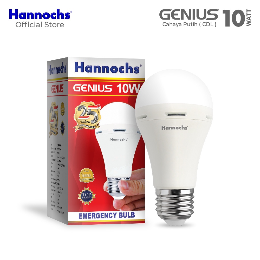 Hannochs Genius Emergency Bohlam LED CDL 10 Watt (10W) Hannochs Genius Emergency Bohlam LED CDL 10 Watt (10W)