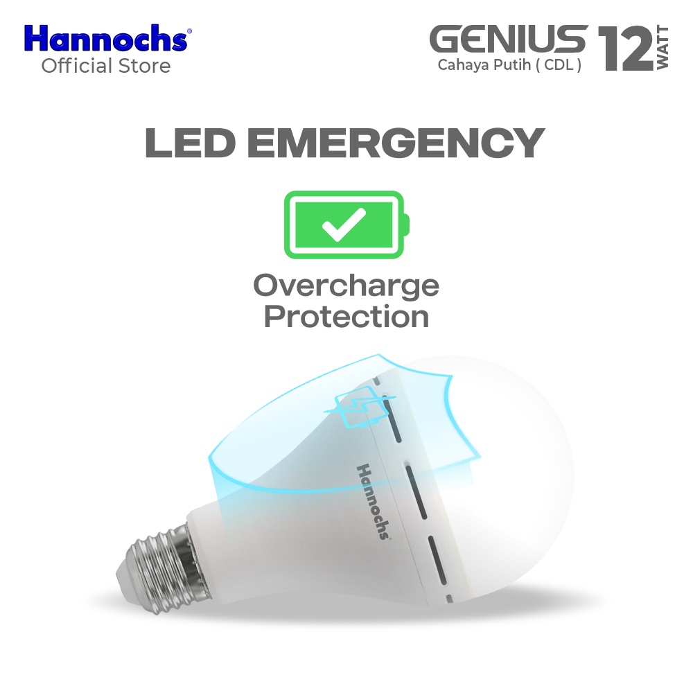 Hannochs Genius Emergency Bohlam LED CDL 12 Watt (12W)