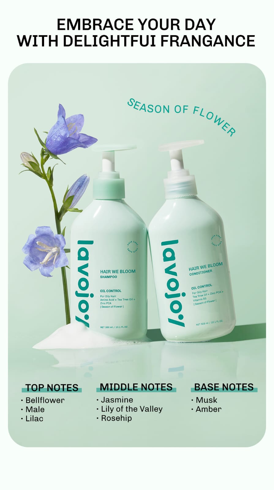 Lavojoy Hair We Bloom Shampoo 300ml - Oil Control (Season Of Flower)