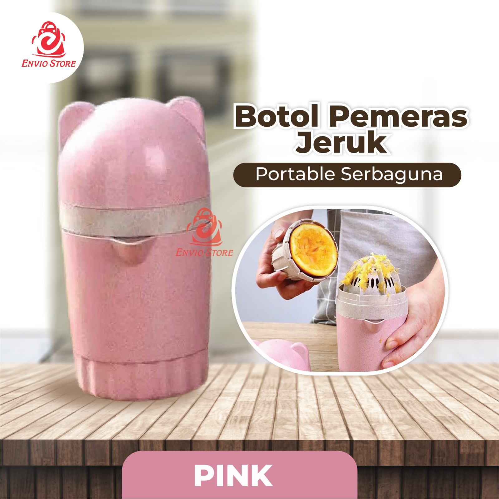 Botol Pemeras Jeruk Portable Serbaguna (Manual Juicer Cup) - Pink Botol Pemeras Jeruk Portable Serbaguna (Manual Juicer Cup) - Pink