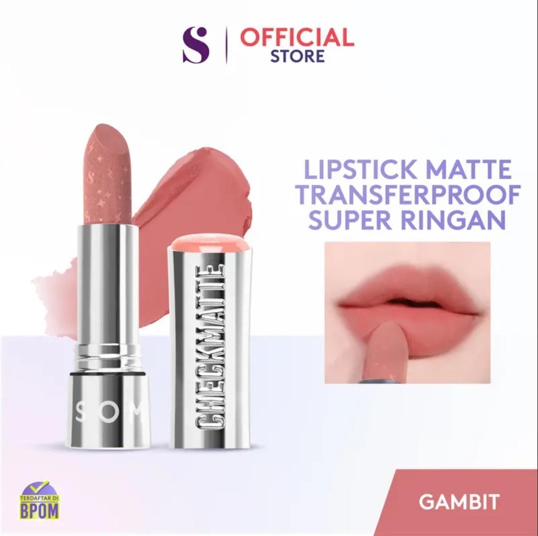 Somethinc Checkmatte Transferproof Lipstick 3.8gr - 03 Gambit