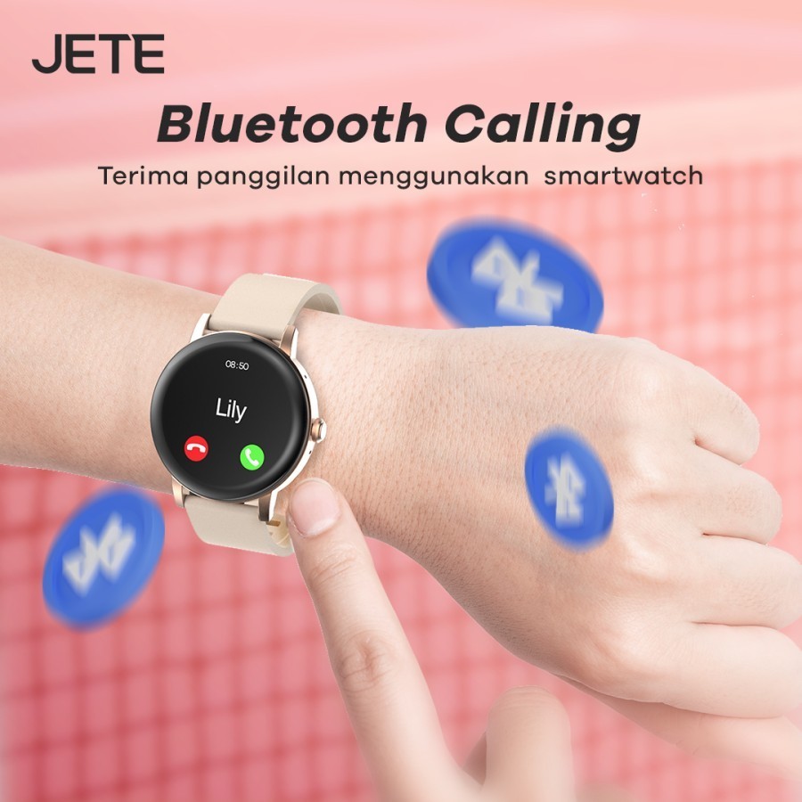 JETE Smartwatch - Aura Series Rosegold 1.3 inch