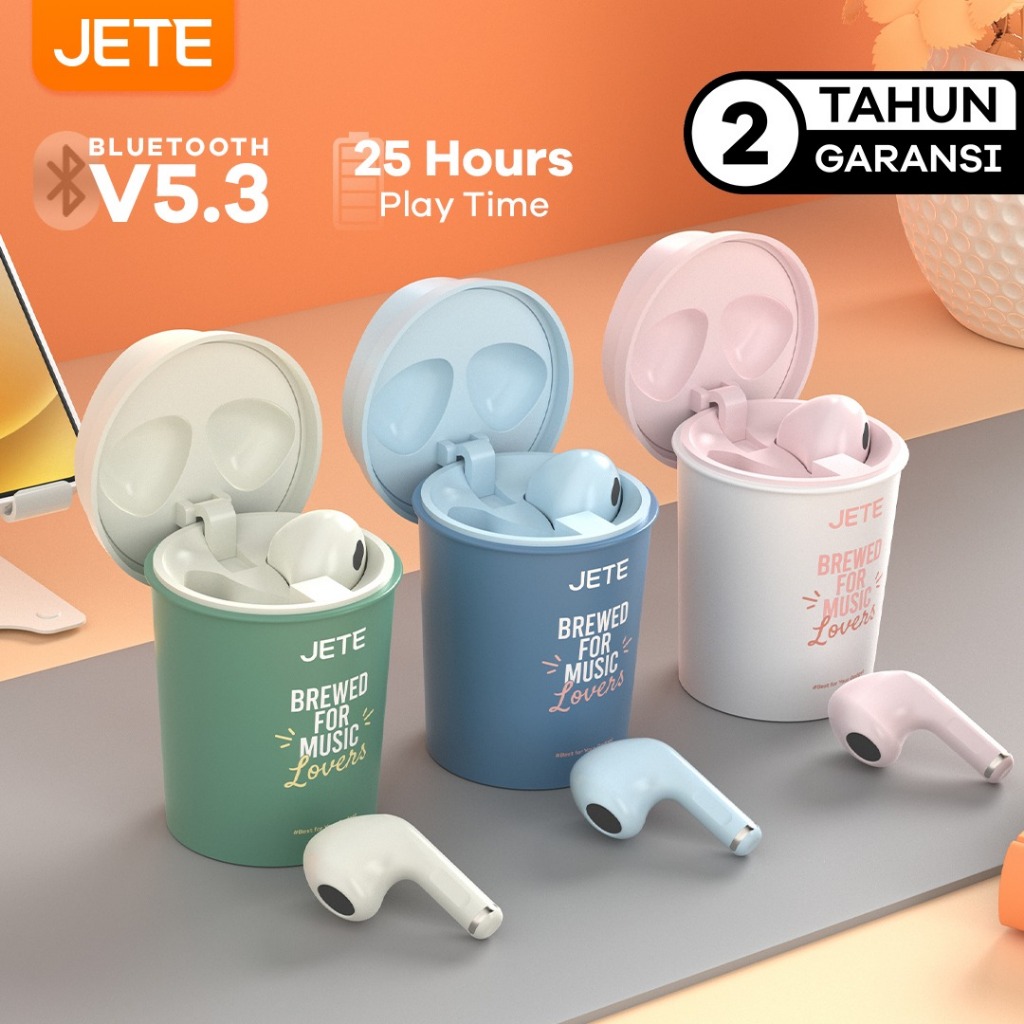JETE Handsfree Bluetooth TWS FS2 Pink - Brewed For Music Lovers 300mAh JETE Handsfree Bluetooth TWS FS2 Pink - Brewed For Music Lovers 300mAh