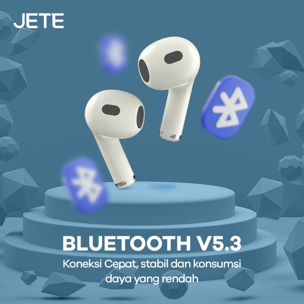 JETE Handsfree Bluetooth TWS FS2 Pink - Brewed For Music Lovers 300mAh