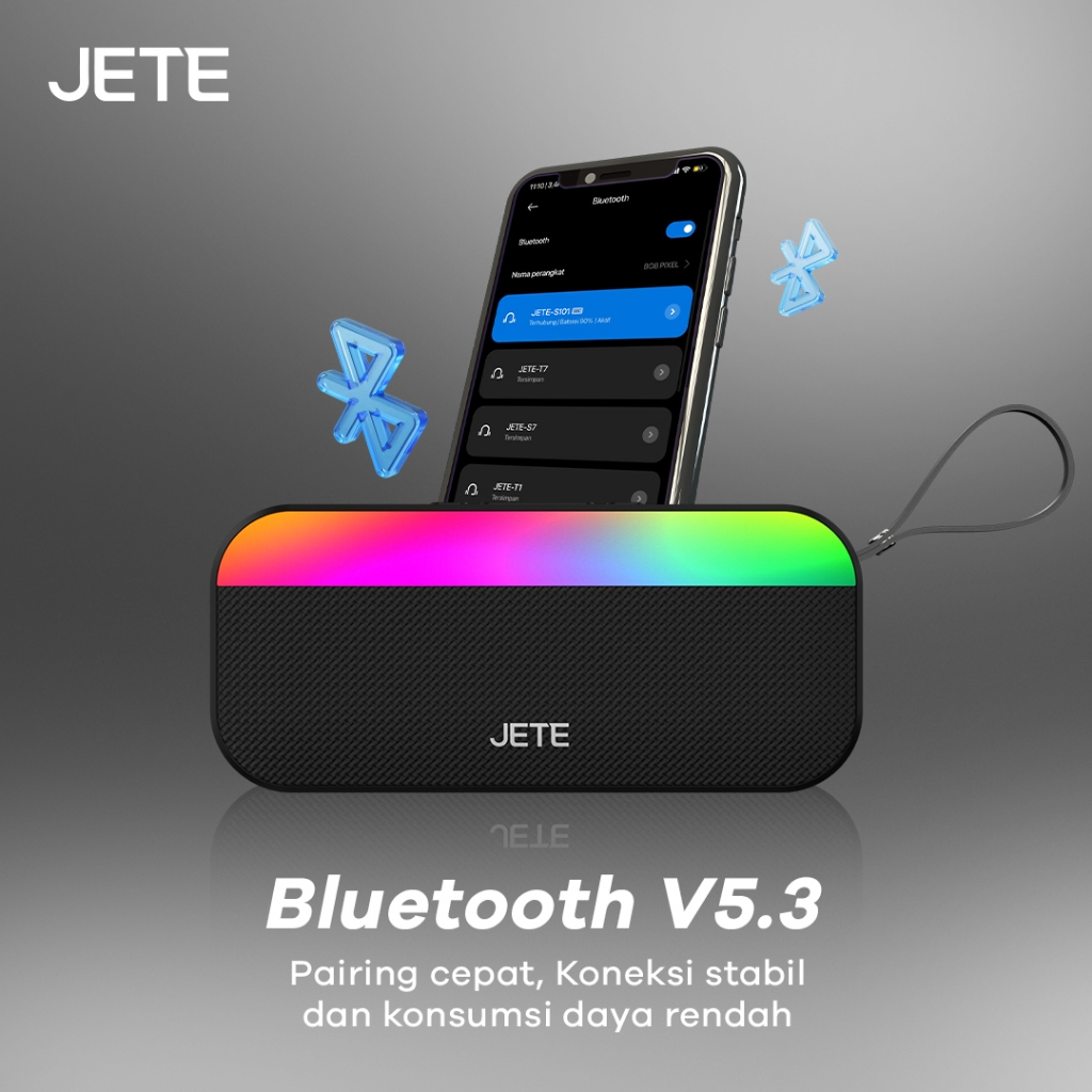 JETE Speaker Bluetooth - S101 Multi-color Ambient Light (10W)