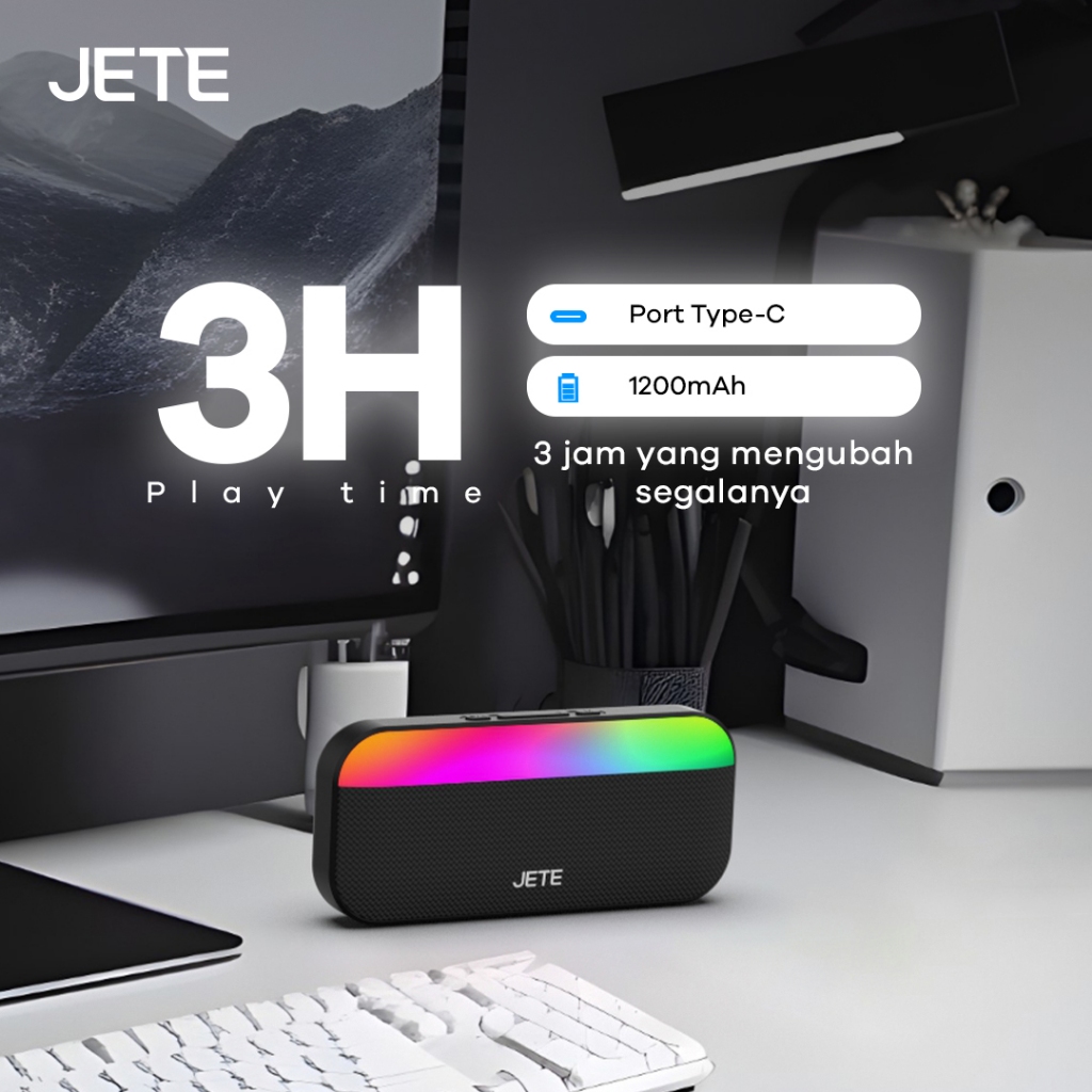 JETE Speaker Bluetooth - S101 Multi-color Ambient Light (10W)