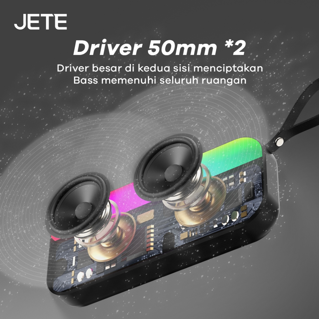 JETE Speaker Bluetooth - S101 Multi-color Ambient Light (10W)