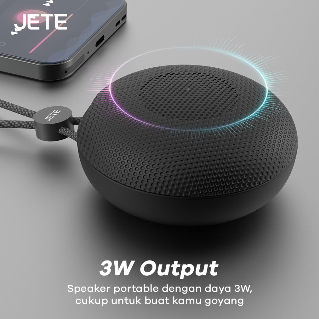 JETE Speaker Bluetooth - SM2 Black (3W)
