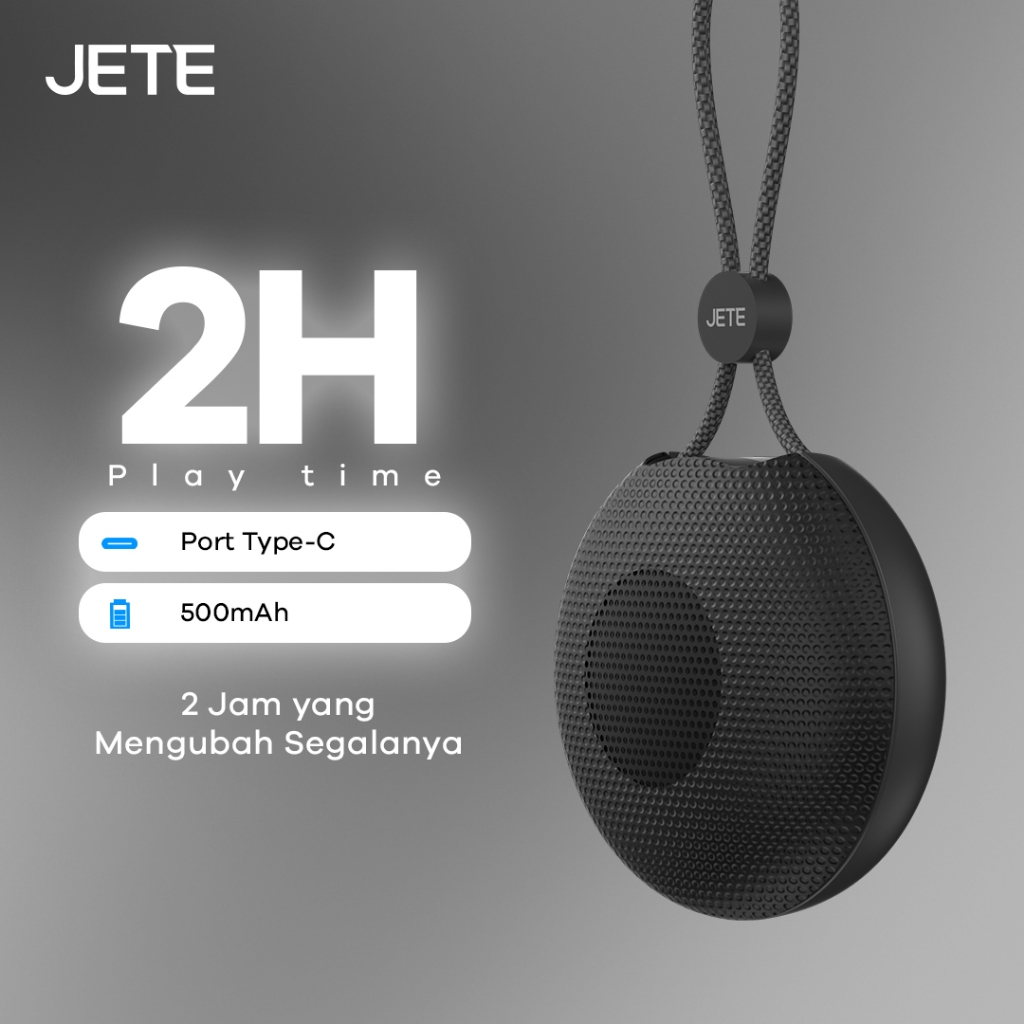 JETE Speaker Bluetooth - SM2 Black (3W)
