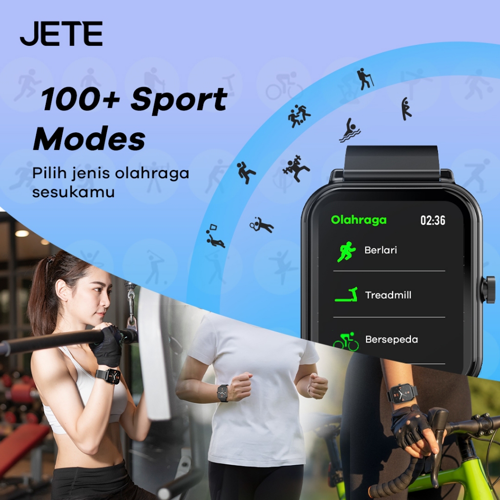 JETE Smartwatch - FR21 Series Black 1.83 inch
