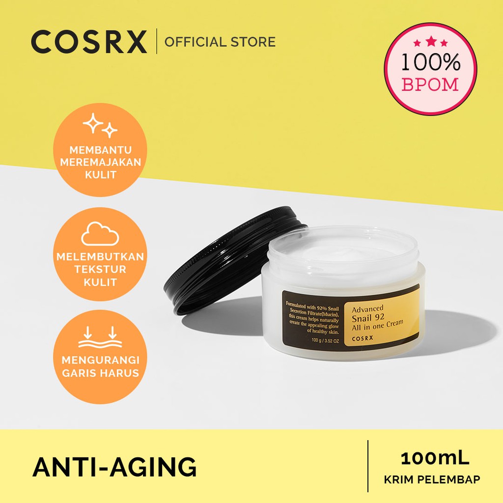 COSRX Advanced Snail 92 All In One Cream 100gr COSRX Advanced Snail 92 All In One Cream 100gr