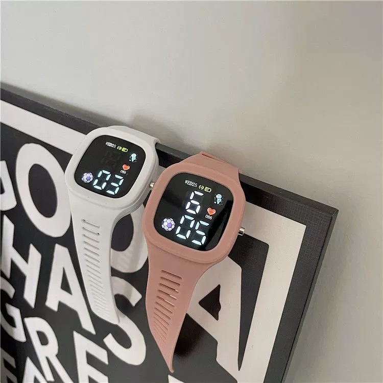 Jam Tangan LED Digital Kotak Strap Rubber Jam Tangan LED Digital Kotak Strap Rubber