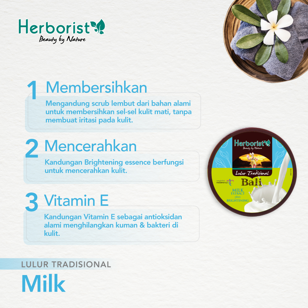 Herborist Lulur Tradisional Bali 100gr - Milk