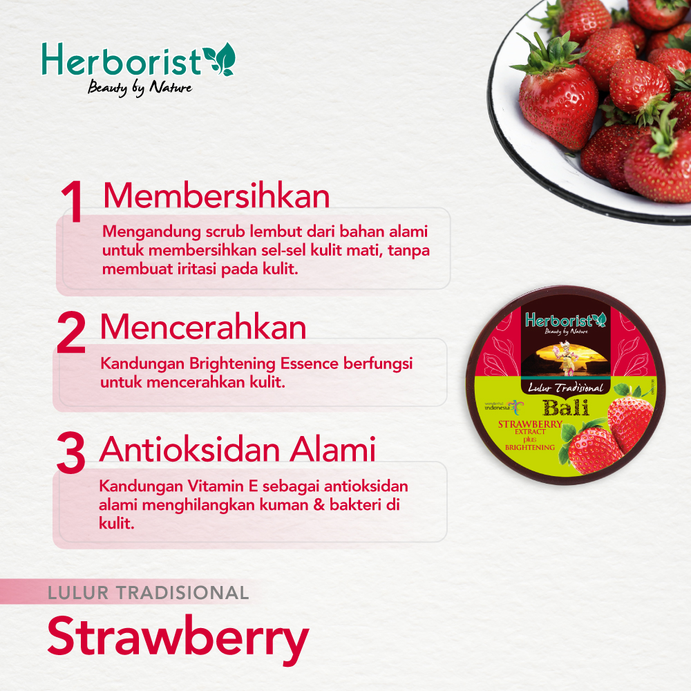 Herborist Lulur Tradisional Bali 100gr - Strawberry
