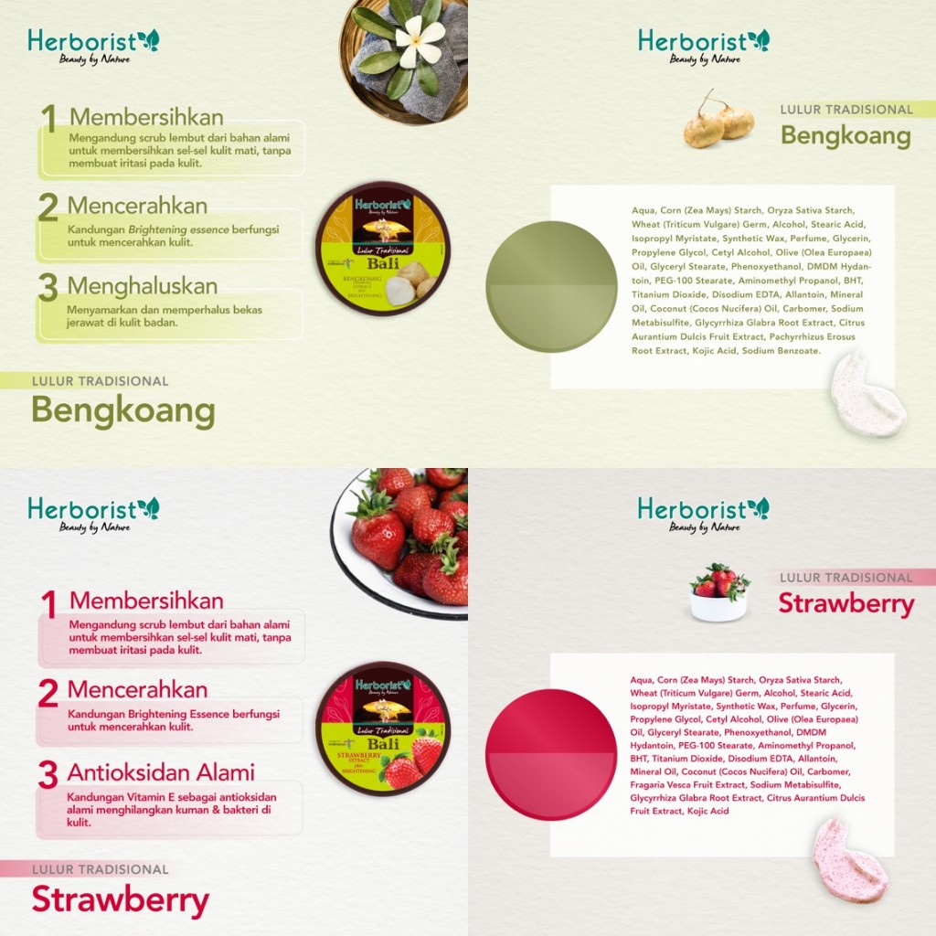 Herborist Lulur Tradisional Bali 100gr - Strawberry