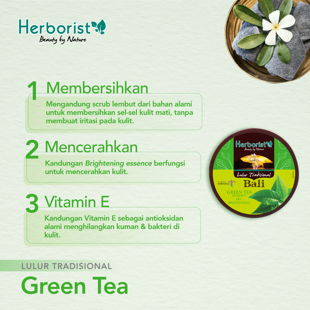 Herborist Lulur Tradisional Bali 100gr - Green Tea