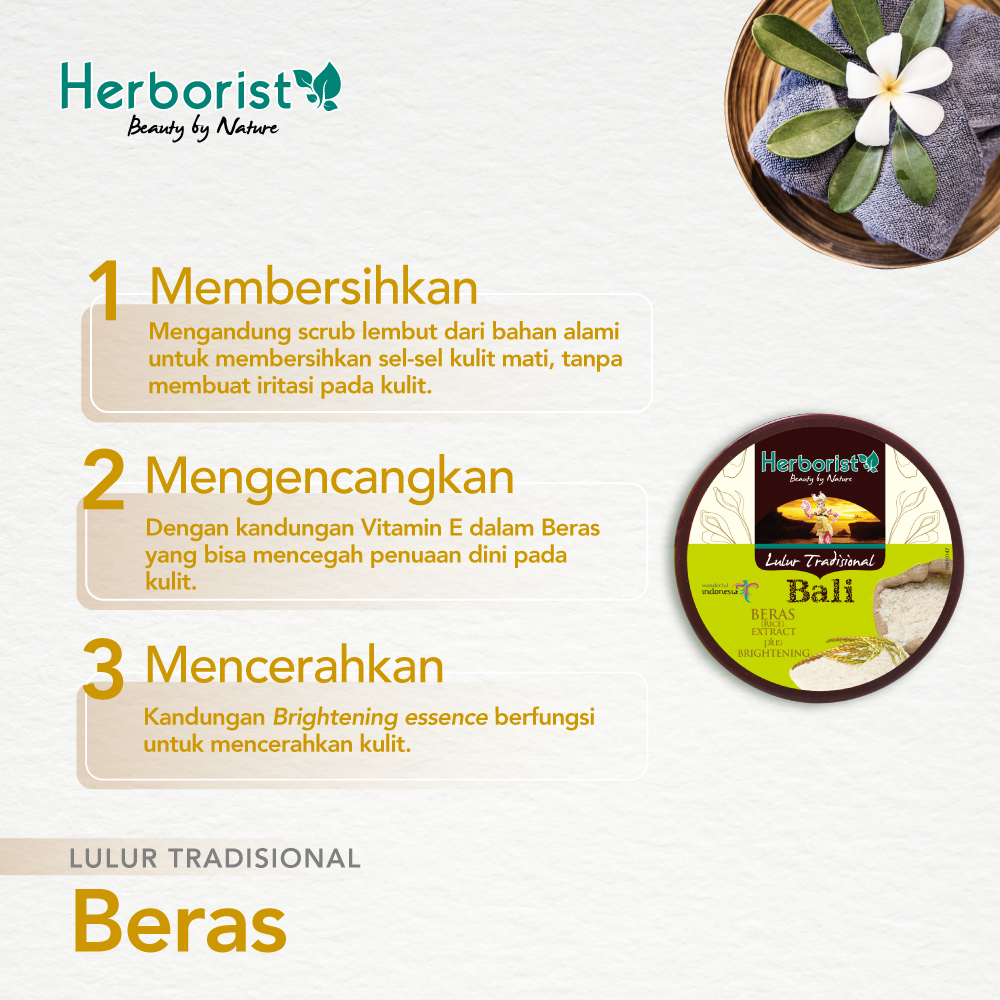 Herborist Lulur Tradisional Bali 100gr - Beras