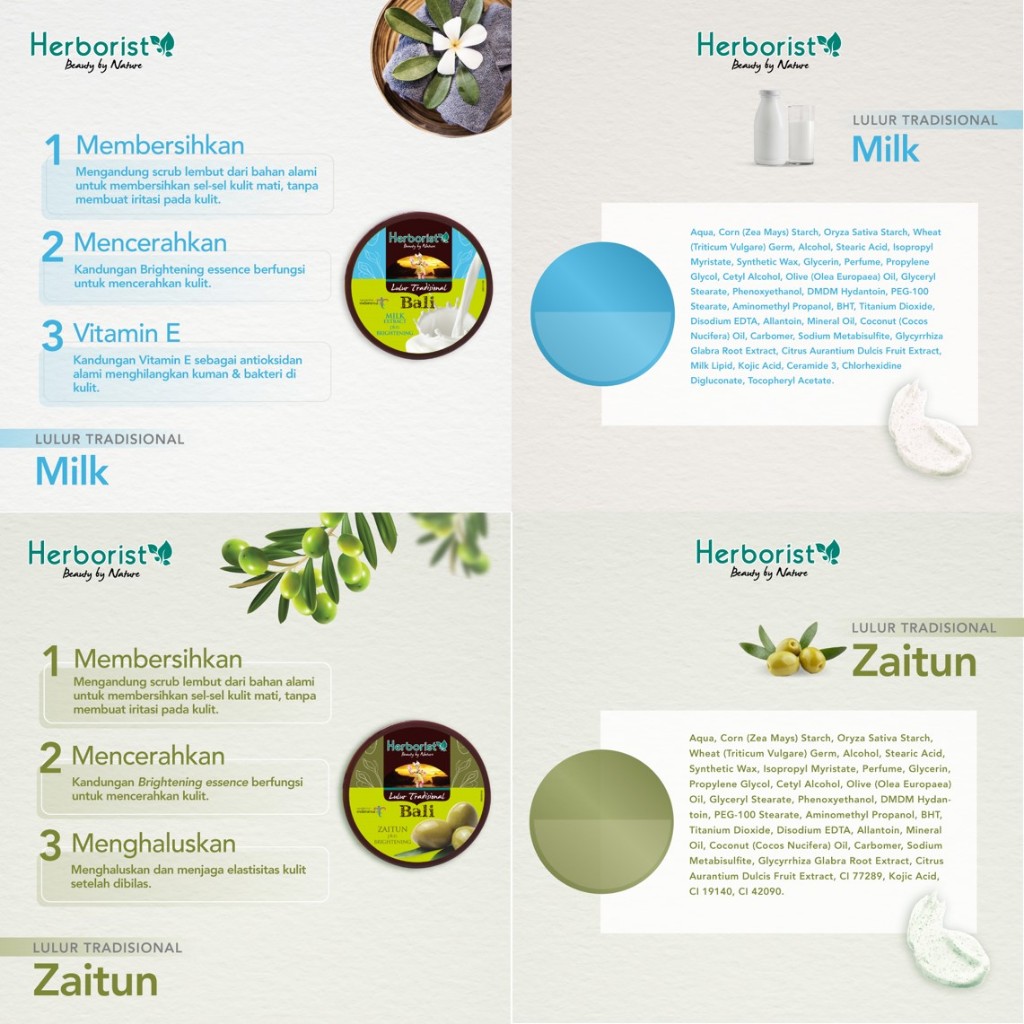 Herborist Lulur Tradisional Bali 100gr - Aloe Vera