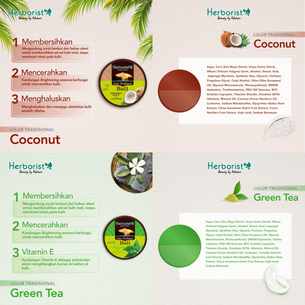 Herborist Lulur Tradisional Bali 100gr - Aloe Vera