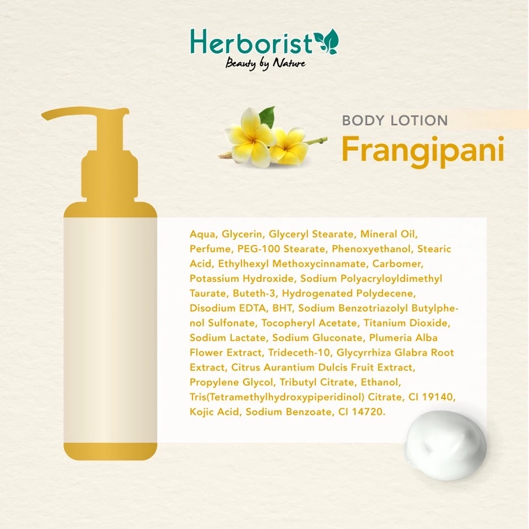 Herborist Body Care Body Lotion 145ml - Frangipani Herborist Body Care Body Lotion 145ml - Frangipani
