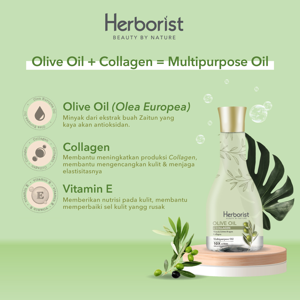 Herborist Minyak Zaitun Olive Oil + Collagen 150ml