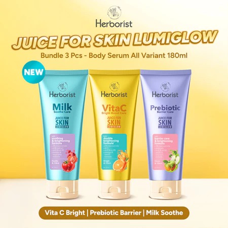 Herborist Juice For Skin Lumiglow Body Serum 180ml - Milk Soothe Care (The Soother)
