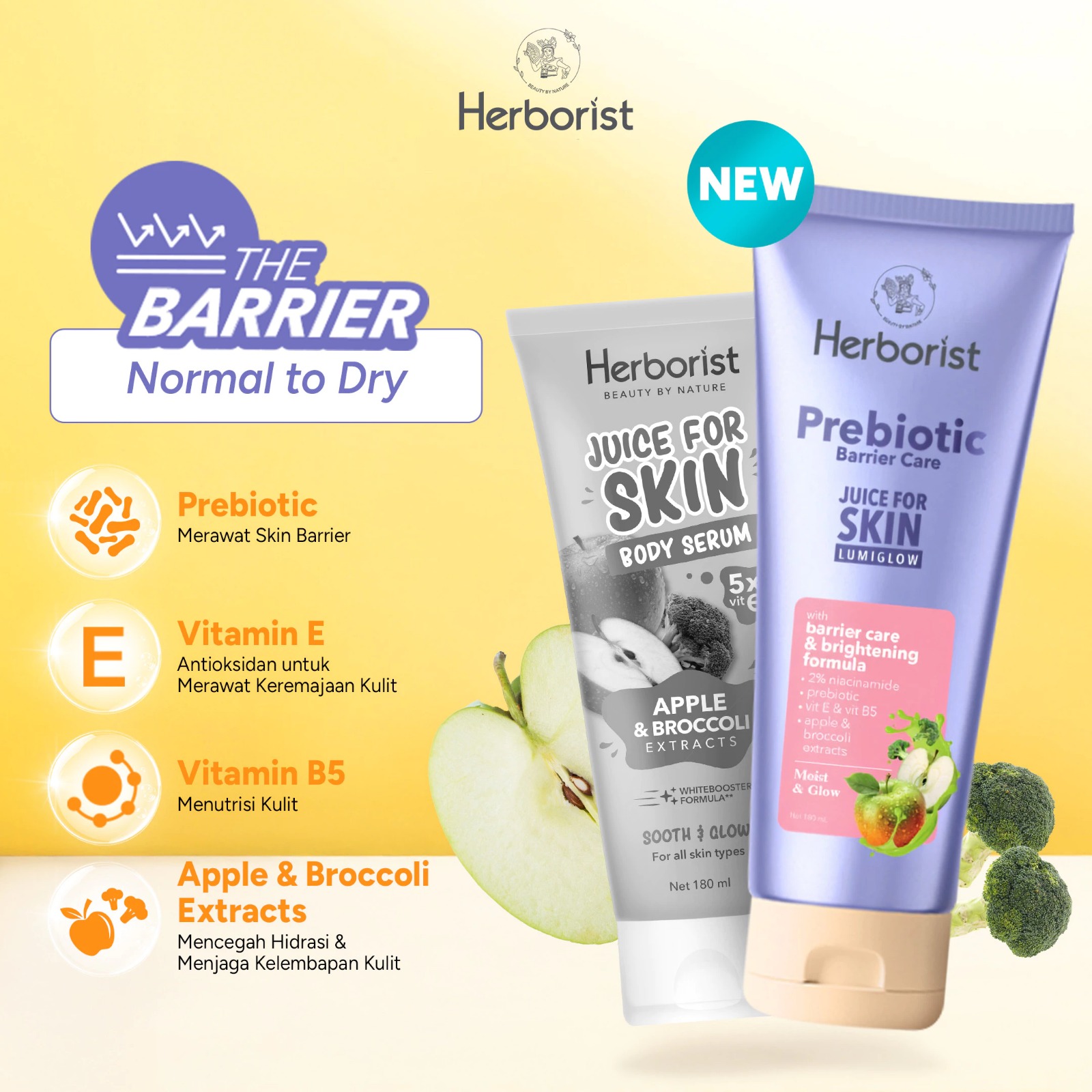 Herborist Juice For Skin Lumiglow Body Serum 180ml - Prebiotic Barrier Care