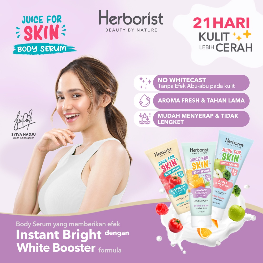 Herborist Juice For Skin Body Serum 180ml - Apple & Broccoli (Sooth & Glow)