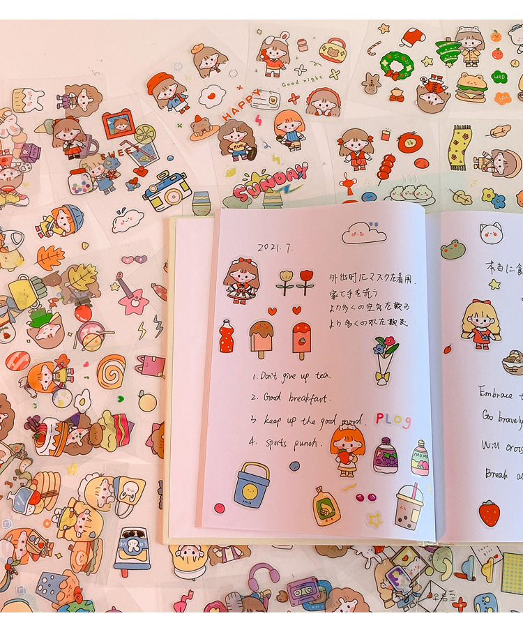 Stiker Momo 2D Warna Single Isi 100 Waterproof Anti Air