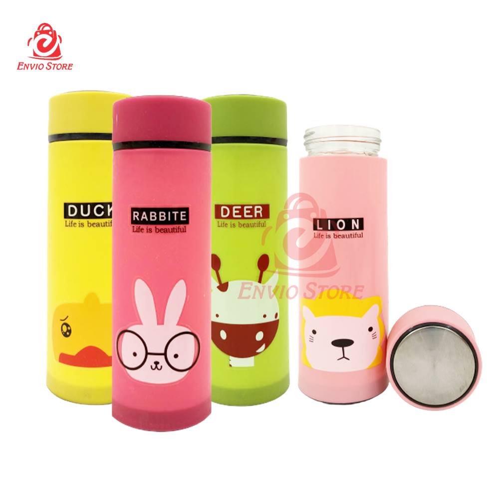 Botol Minum Kaca Animal 450ml