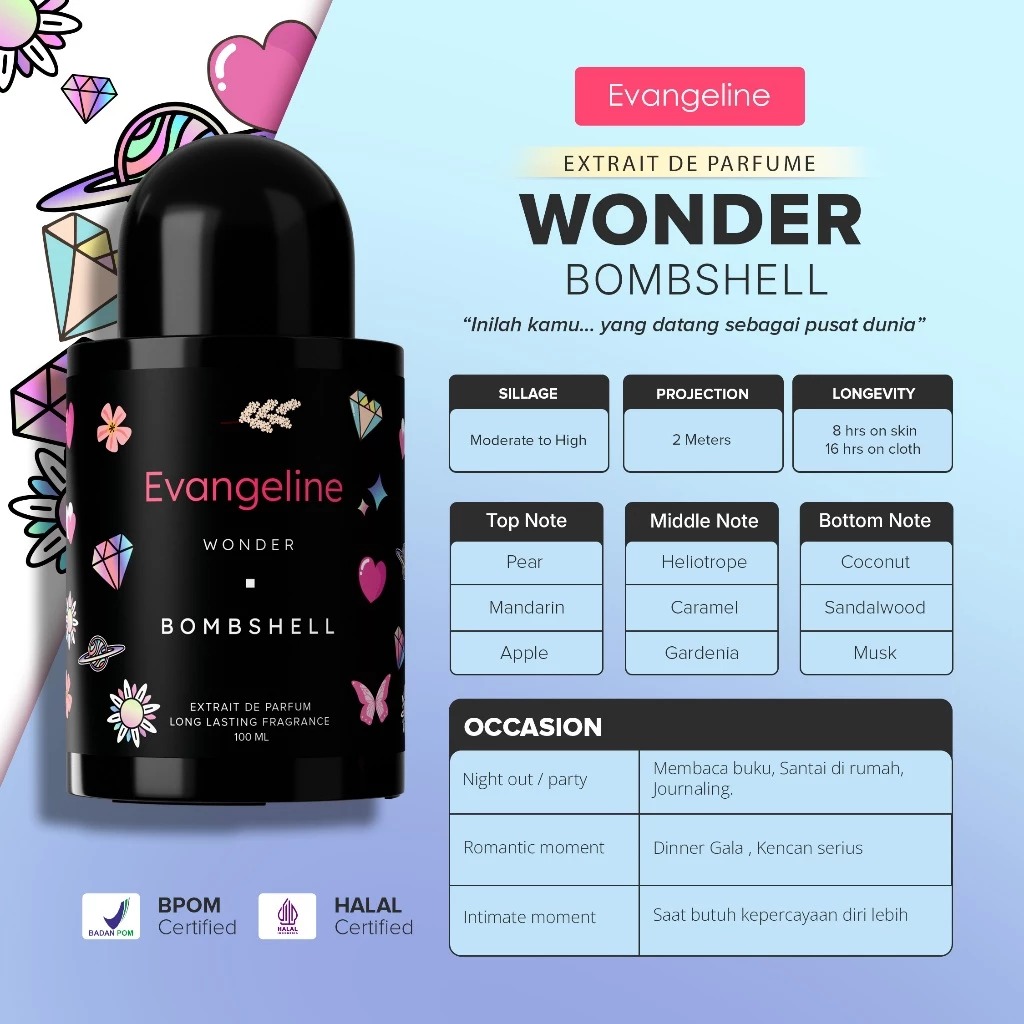 Evangeline Extrait De Parfume Wonder 100ml - Bombshell