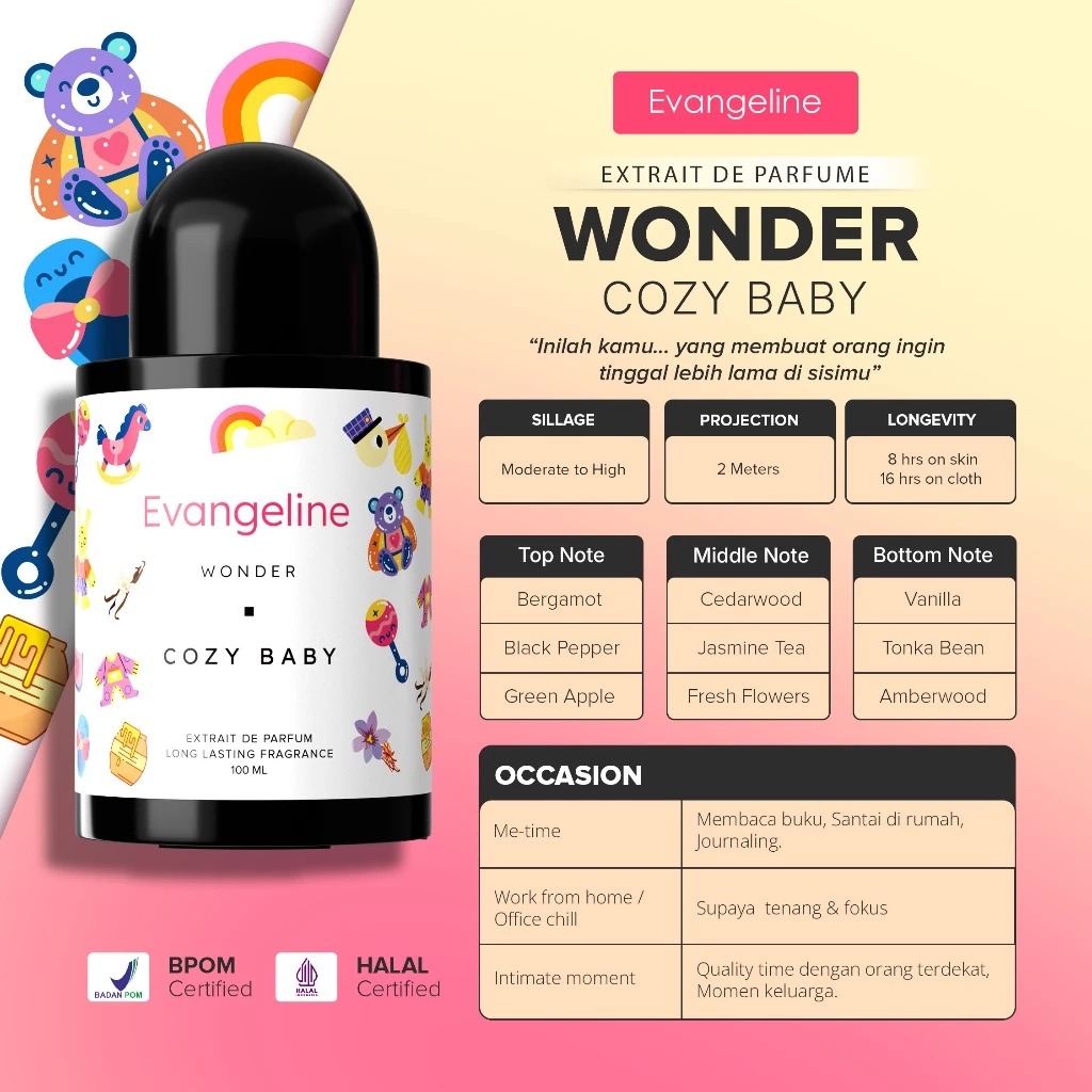 Evangeline Extrait De Parfume Wonder 100ml - Cozy Baby