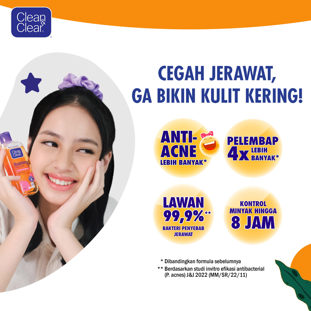 (Isi 2pcs) Clean & Clear Foaming Face Wash 100ml