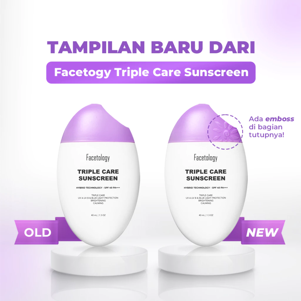 Facetology (Beli 2 Gratis 1) Sunscreen & Micellar Water Hydra 100ml Free Triple Care Ceramoist 10gr